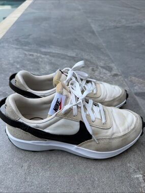 Nike Beige and Black Retro Racer Women's Athletic Sneakers